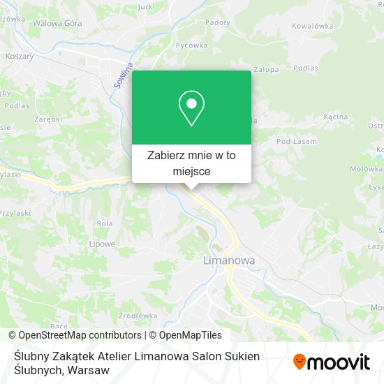 Mapa Ślubny Zakątek Atelier Limanowa Salon Sukien Ślubnych