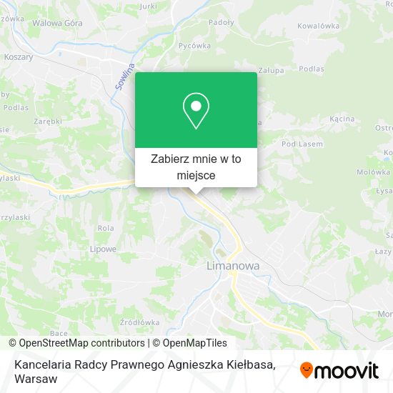 Mapa Kancelaria Radcy Prawnego Agnieszka Kiełbasa