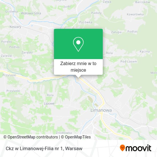 Mapa Ckz w Limanowej-Filia nr 1