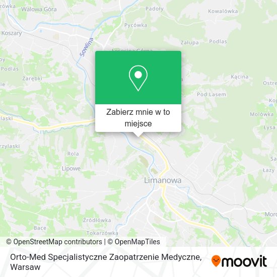 Mapa Orto-Med Specjalistyczne Zaopatrzenie Medyczne