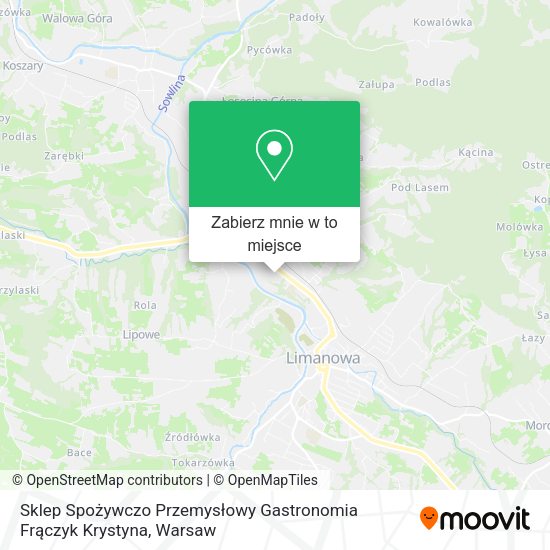 Mapa Sklep Spożywczo Przemysłowy Gastronomia Frączyk Krystyna