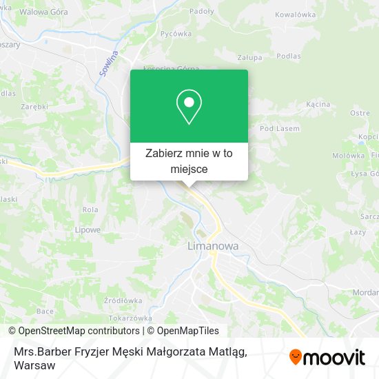 Mapa Mrs.Barber Fryzjer Męski Małgorzata Matląg