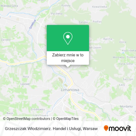 Mapa Grzeszczak Włodzimierz. Handel i Usługi