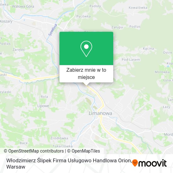 Mapa Włodzimierz Ślipek Firma Usługowo Handlowa Orion