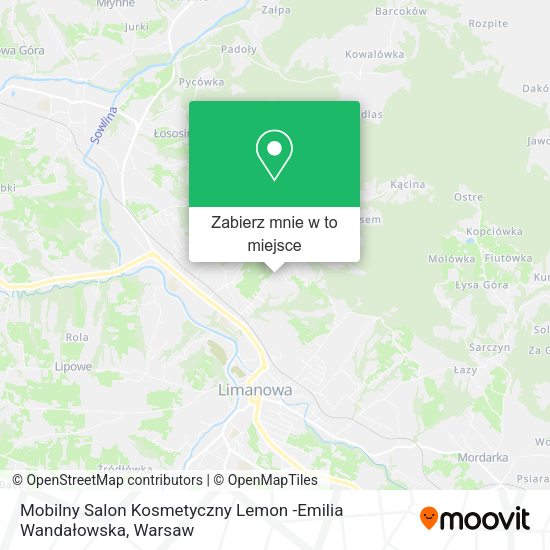 Mapa Mobilny Salon Kosmetyczny Lemon -Emilia Wandałowska