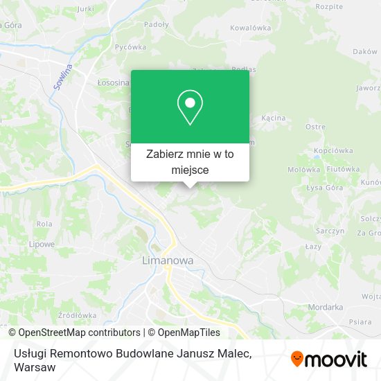 Mapa Usługi Remontowo Budowlane Janusz Malec