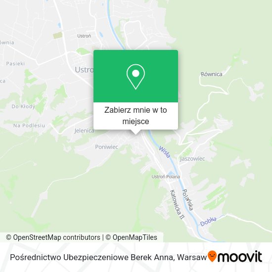 Mapa Pośrednictwo Ubezpieczeniowe Berek Anna