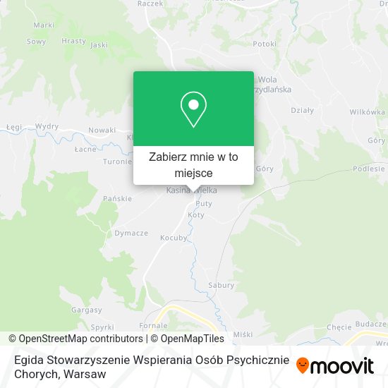 Mapa Egida Stowarzyszenie Wspierania Osób Psychicznie Chorych