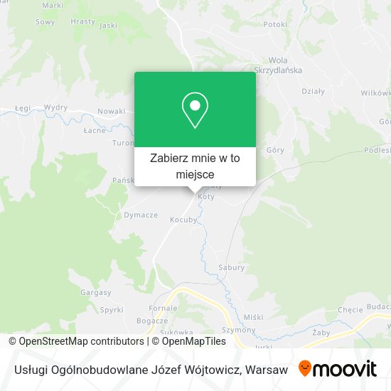 Mapa Usługi Ogólnobudowlane Józef Wójtowicz