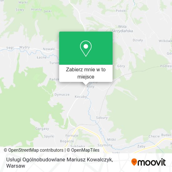 Mapa Usługi Ogólnobudowlane Mariusz Kowalczyk