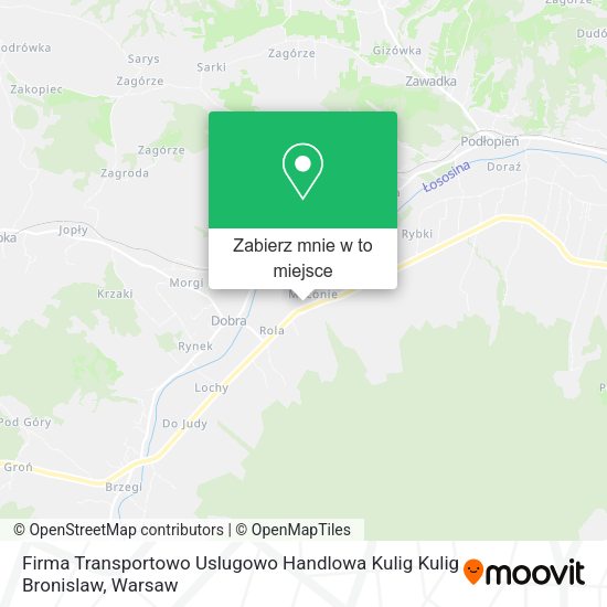 Mapa Firma Transportowo Uslugowo Handlowa Kulig Kulig Bronislaw