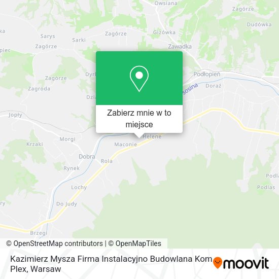 Mapa Kazimierz Mysza Firma Instalacyjno Budowlana Kom Plex