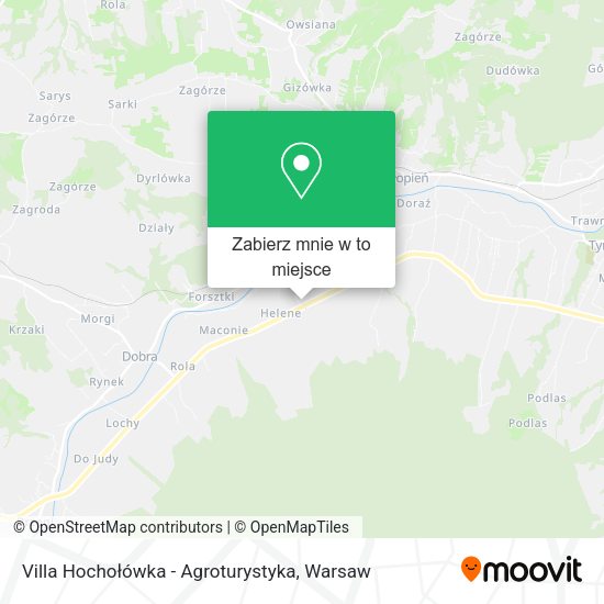 Mapa Villa Hochołówka - Agroturystyka