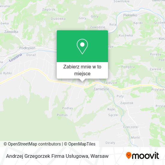 Mapa Andrzej Grzegorzek Firma Usługowa