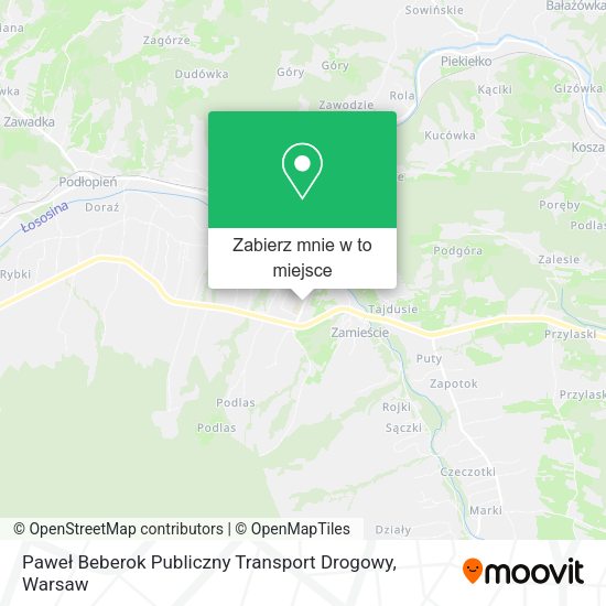 Mapa Paweł Beberok Publiczny Transport Drogowy