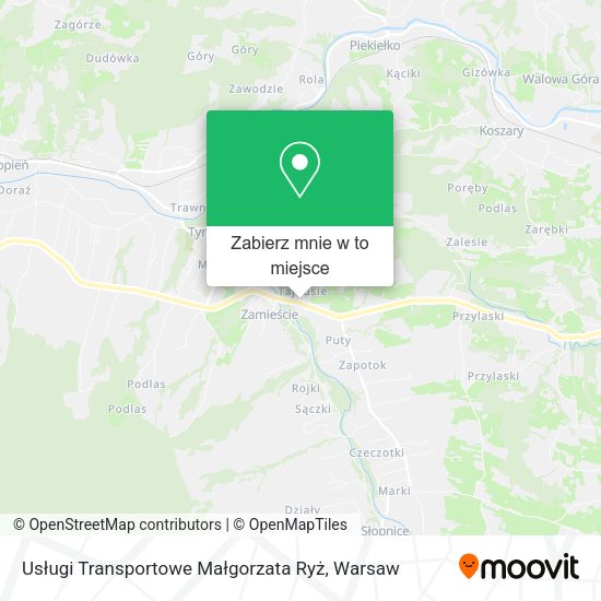 Mapa Usługi Transportowe Małgorzata Ryż