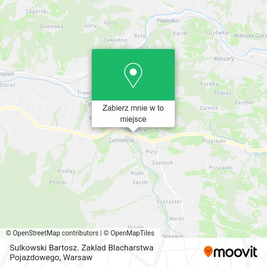 Mapa Sulkowski Bartosz. Zaklad Blacharstwa Pojazdowego