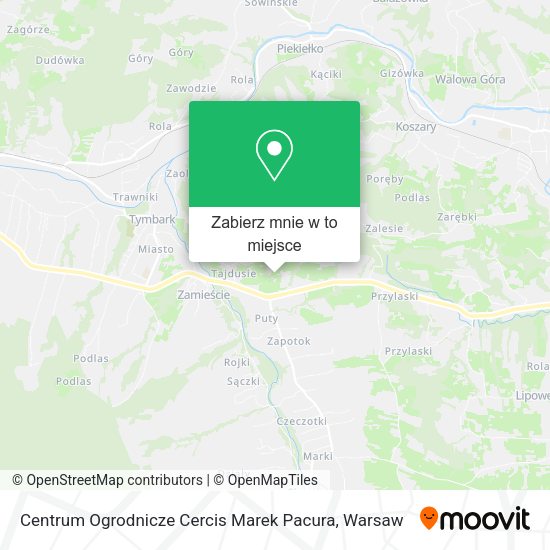 Mapa Centrum Ogrodnicze Cercis Marek Pacura