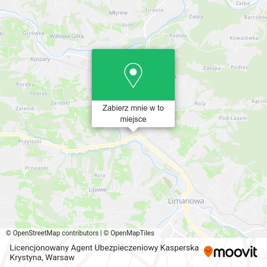 Mapa Licencjonowany Agent Ubezpieczeniowy Kasperska Krystyna