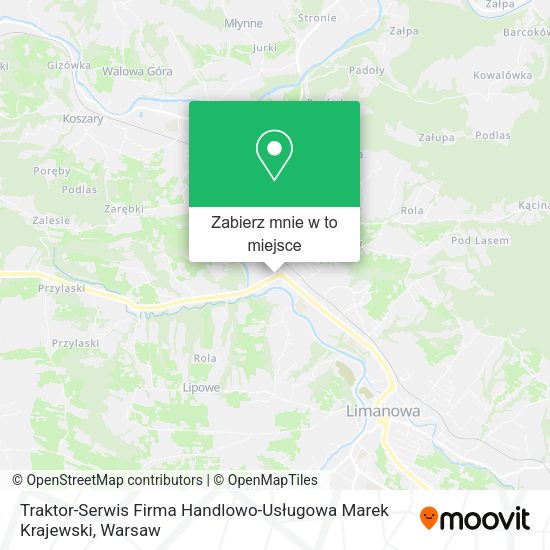 Mapa Traktor-Serwis Firma Handlowo-Usługowa Marek Krajewski