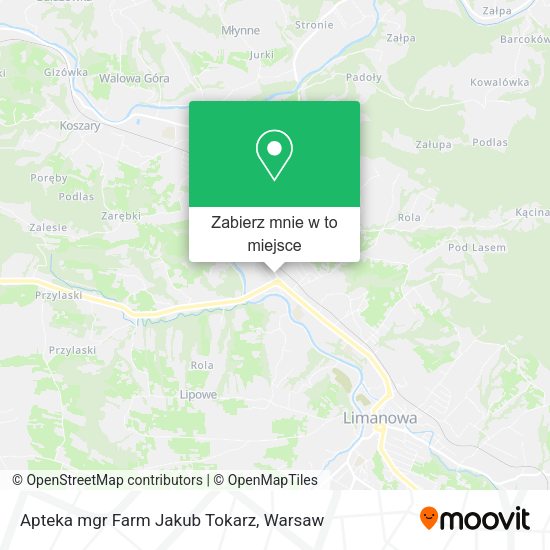 Mapa Apteka mgr Farm Jakub Tokarz