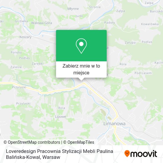 Mapa Loveredesign Pracownia Stylizacji Mebli Paulina Balińska-Kowal