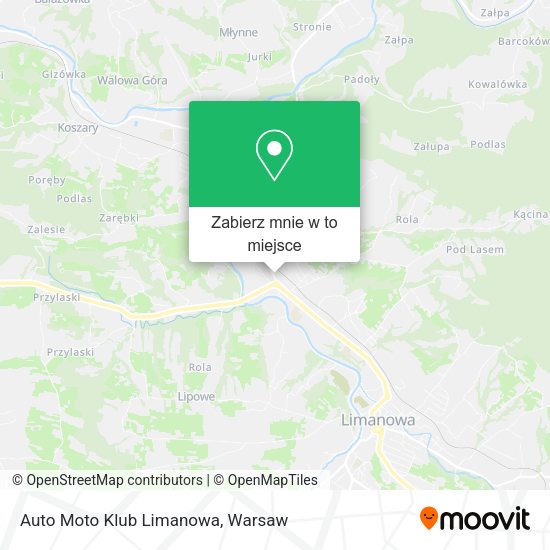 Mapa Auto Moto Klub Limanowa