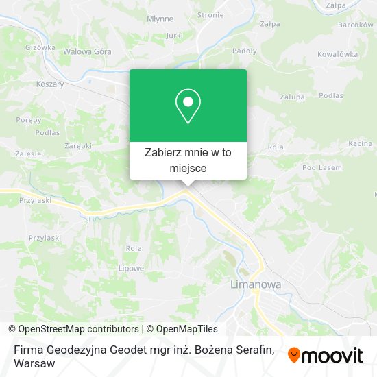 Mapa Firma Geodezyjna Geodet mgr inż. Bożena Serafin