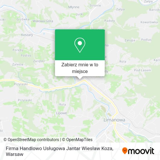 Mapa Firma Handlowo Usługowa Jantar Wiesław Koza