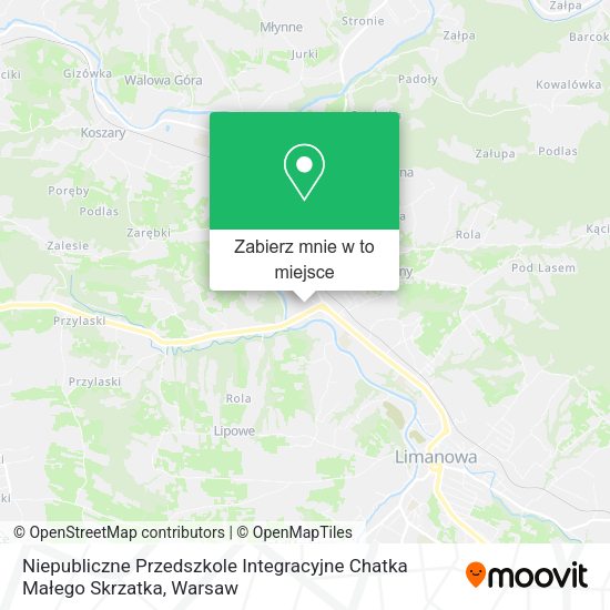 Mapa Niepubliczne Przedszkole Integracyjne Chatka Małego Skrzatka