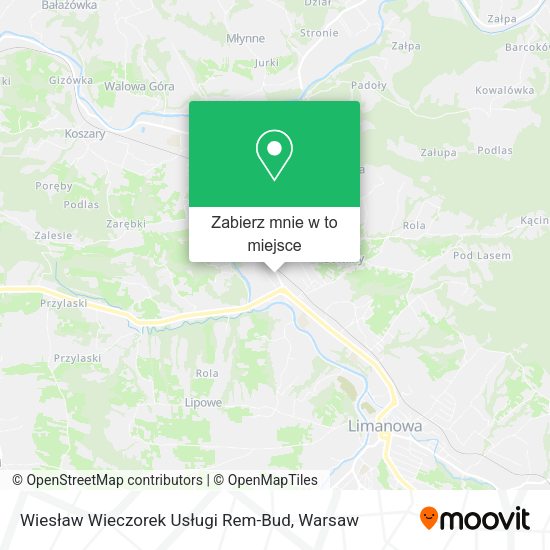 Mapa Wiesław Wieczorek Usługi Rem-Bud