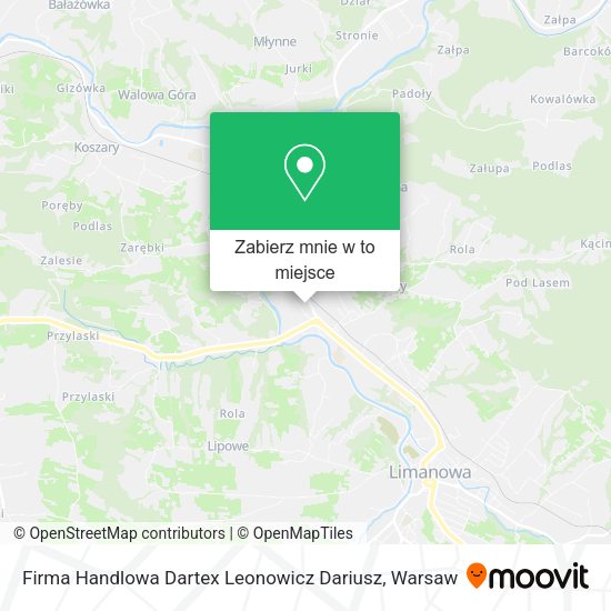 Mapa Firma Handlowa Dartex Leonowicz Dariusz