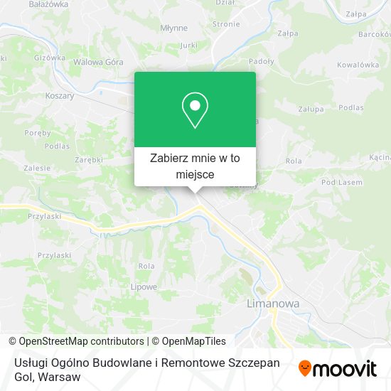 Mapa Usługi Ogólno Budowlane i Remontowe Szczepan Gol