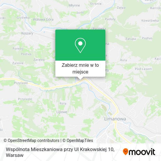 Mapa Wspólnota Mieszkaniowa przy Ul Krakowskiej 10