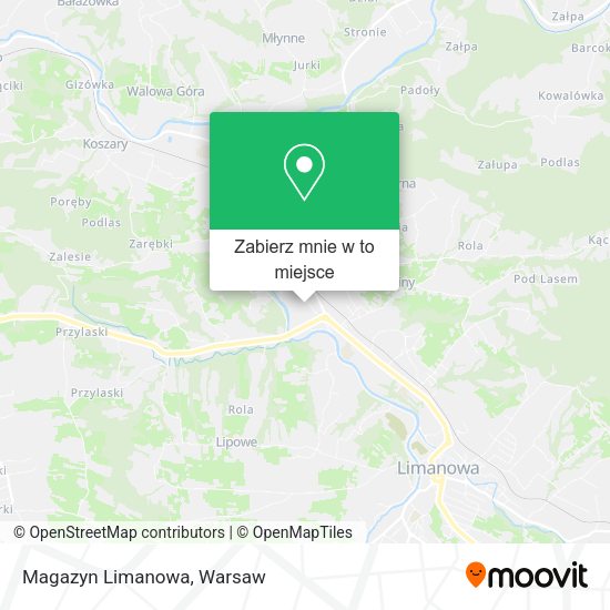 Mapa Magazyn Limanowa