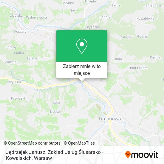 Mapa Jędrzejek Janusz. Zakład Usług Ślusarsko - Kowalskich