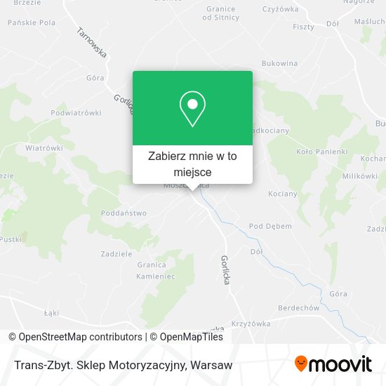 Mapa Trans-Zbyt. Sklep Motoryzacyjny