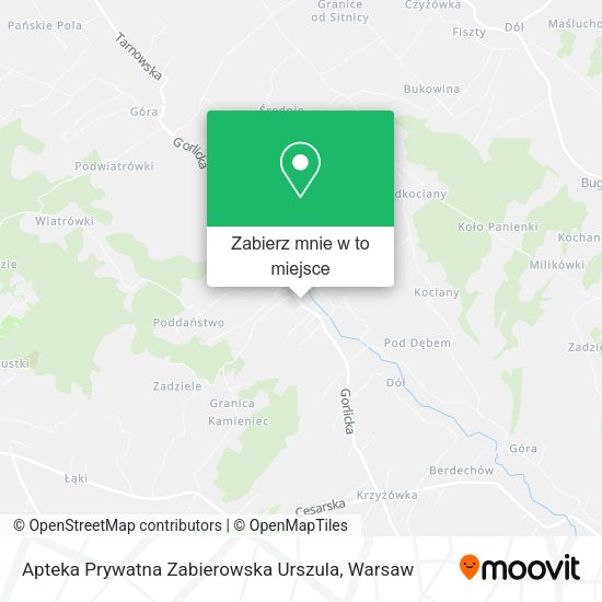 Mapa Apteka Prywatna Zabierowska Urszula