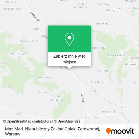 Mapa Maz-Med. Niepubliczny Zaklad Opieki Zdrowotnej