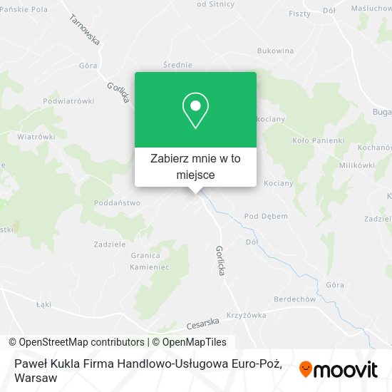 Mapa Paweł Kukla Firma Handlowo-Usługowa Euro-Poż