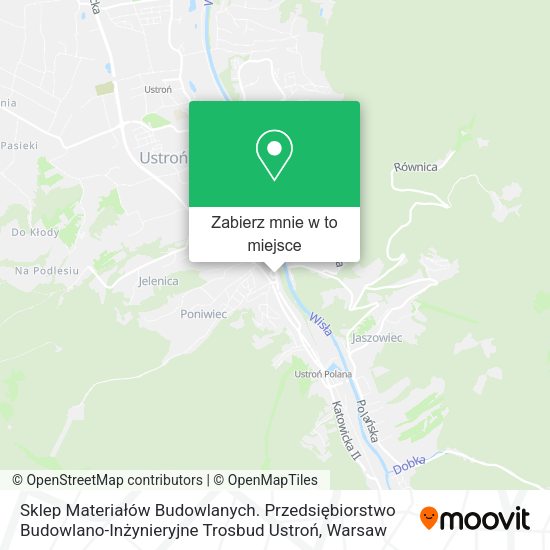 Mapa Sklep Materiałów Budowlanych. Przedsiębiorstwo Budowlano-Inżynieryjne Trosbud Ustroń