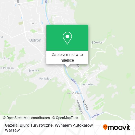 Mapa Gazela. Biuro Turystyczne. Wynajem Autokarów