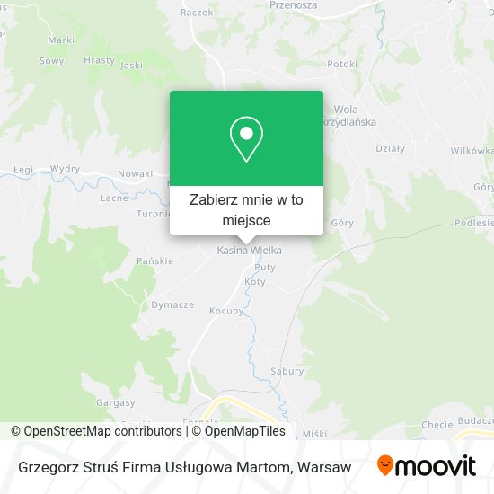 Mapa Grzegorz Struś Firma Usługowa Martom