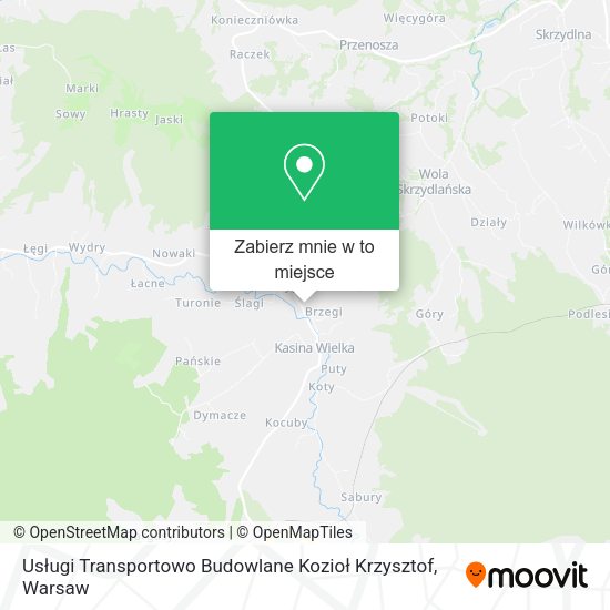 Mapa Usługi Transportowo Budowlane Kozioł Krzysztof