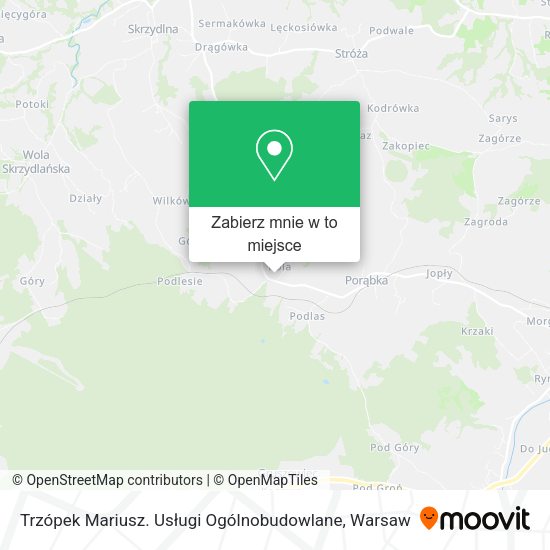 Mapa Trzópek Mariusz. Usługi Ogólnobudowlane