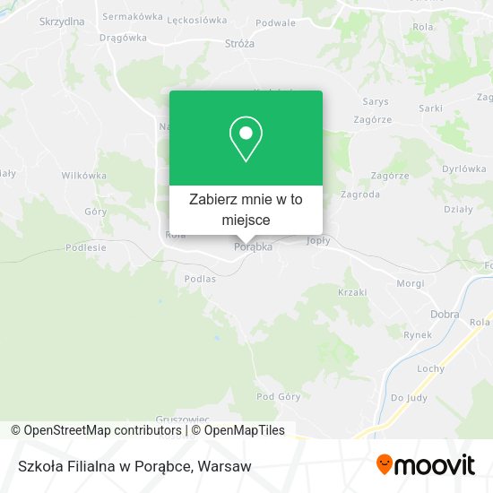 Mapa Szkoła Filialna w Porąbce