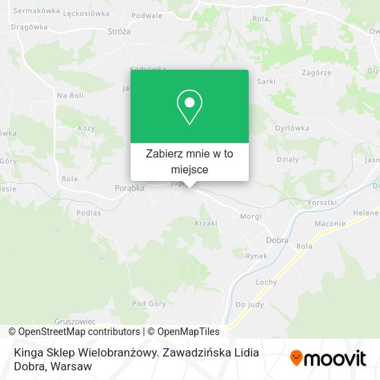 Mapa Kinga Sklep Wielobranżowy. Zawadzińska Lidia Dobra