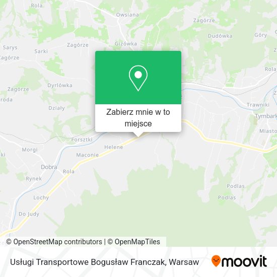 Mapa Usługi Transportowe Bogusław Franczak