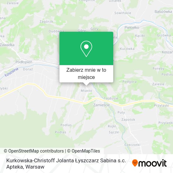 Mapa Kurkowska-Christoff Jolanta Łyszczarz Sabina s.c. Apteka