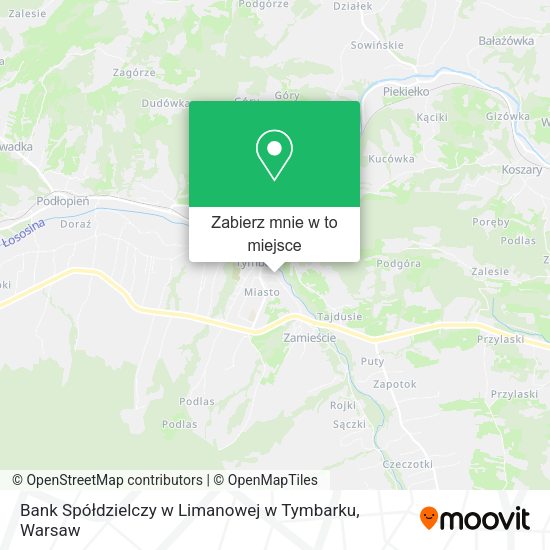 Mapa Bank Spółdzielczy w Limanowej w Tymbarku